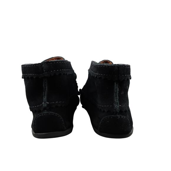 Minnetonka Shoes Womens 8 Moccasin Chukka Ankle Bootie Leather Black Lace Up - Picture 4 of 14